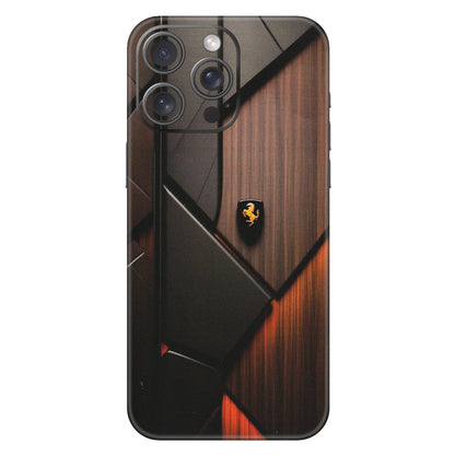 Apple iPhone Skins (All Models) - Lambo Beauty Wood Pattern Sober - Matte Finish (M-51) iPhone 15 Pro Max