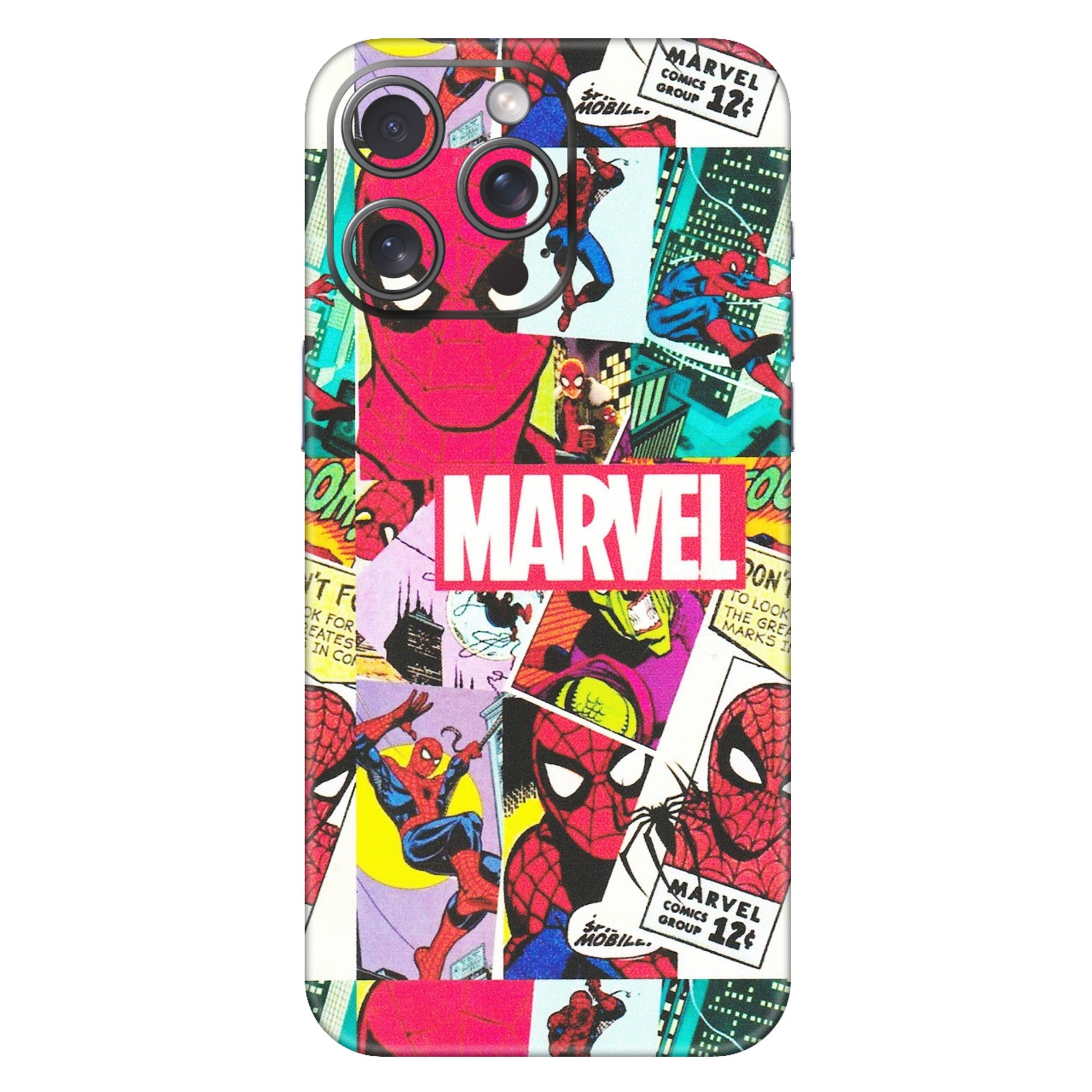 Apple iPhone Skins (All Models) - Marvel Comic Spiderman Grafitti - Matte Finish (M-72) iPhone 15 Pro Max