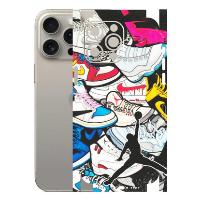 Apple iPhone Skins (All Models) - Jordan Sneakers Fan - Matte Finish (M-80) iPhone 15 Pro Max