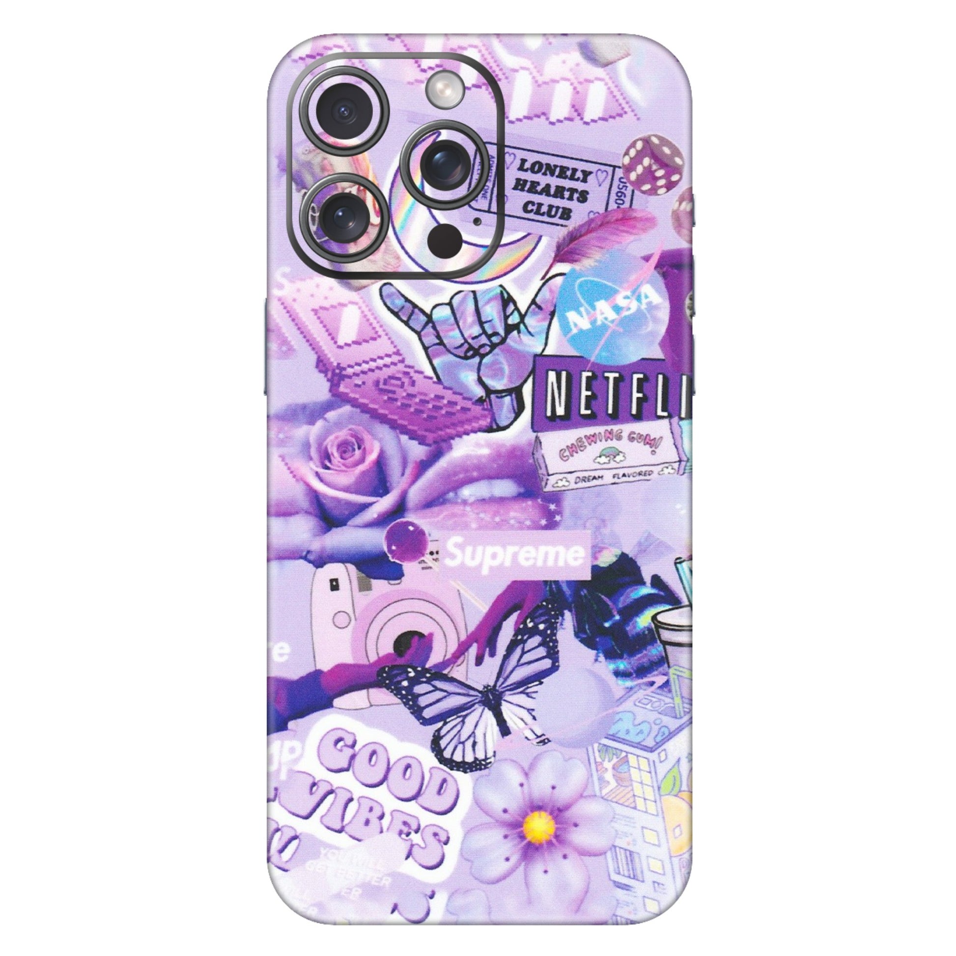 Apple iPhone Skins (All Models) - Supreme Purple Magic - Matte Finish (M-88) iPhone 15 Pro Max