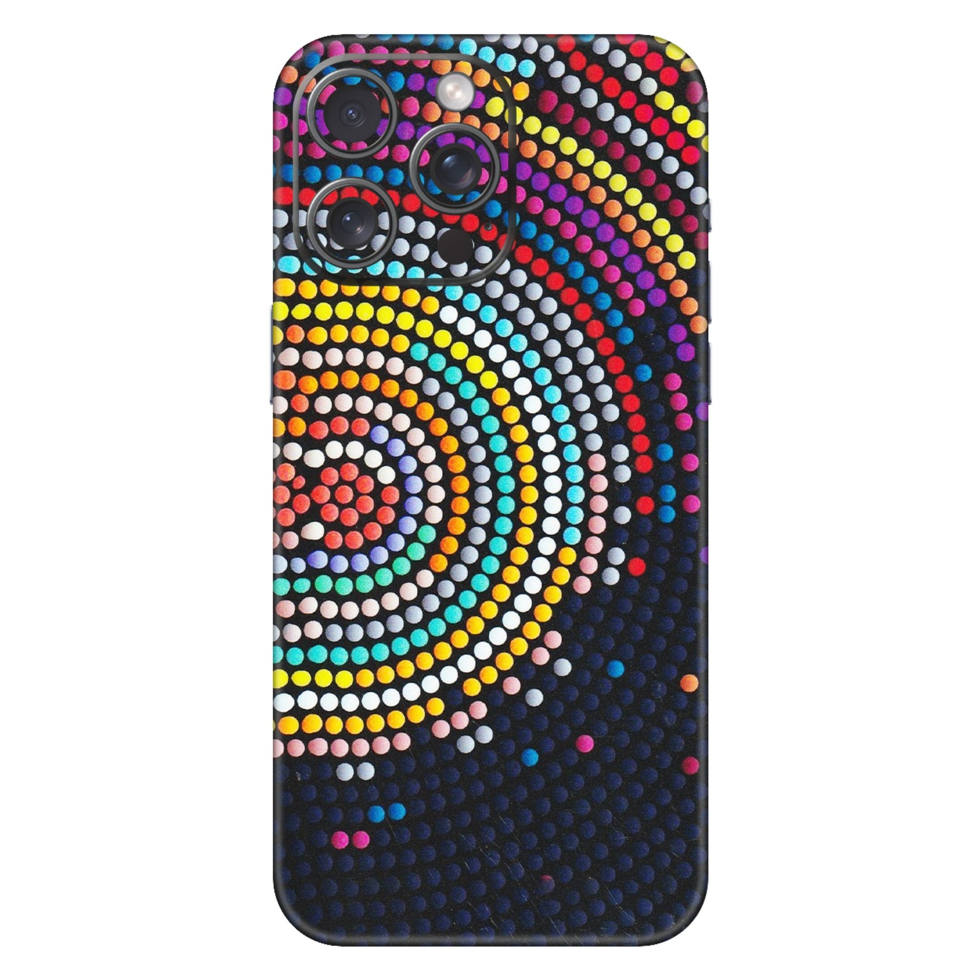 Apple iPhone Skins (All Models) - Rainbow Dot Mandala - Matte Finish (M-97) iPhone 15 Pro Max