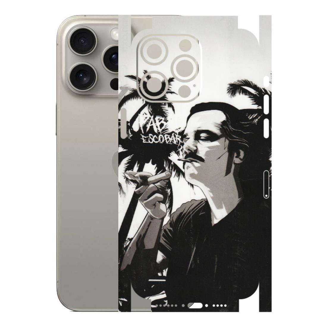 Apple iPhone Skins (All Models) - Pab Escobar - Transparent Finish (T-05) iPhone 15 Pro Max