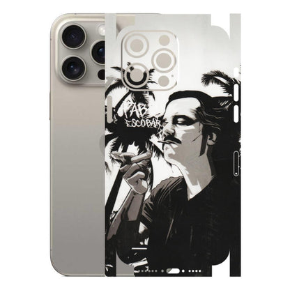 Apple iPhone Skins (All Models) - Pab Escobar - Transparent Finish (T-05) iPhone 15 Pro Max