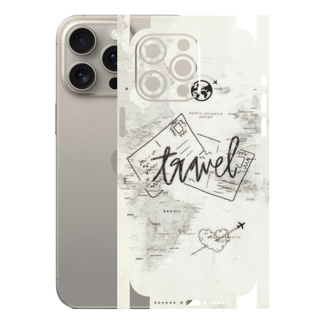 Apple iPhone Skins (All Models) - Travel Ticket - Transparent Finish (T-06) iPhone 15 Pro Max