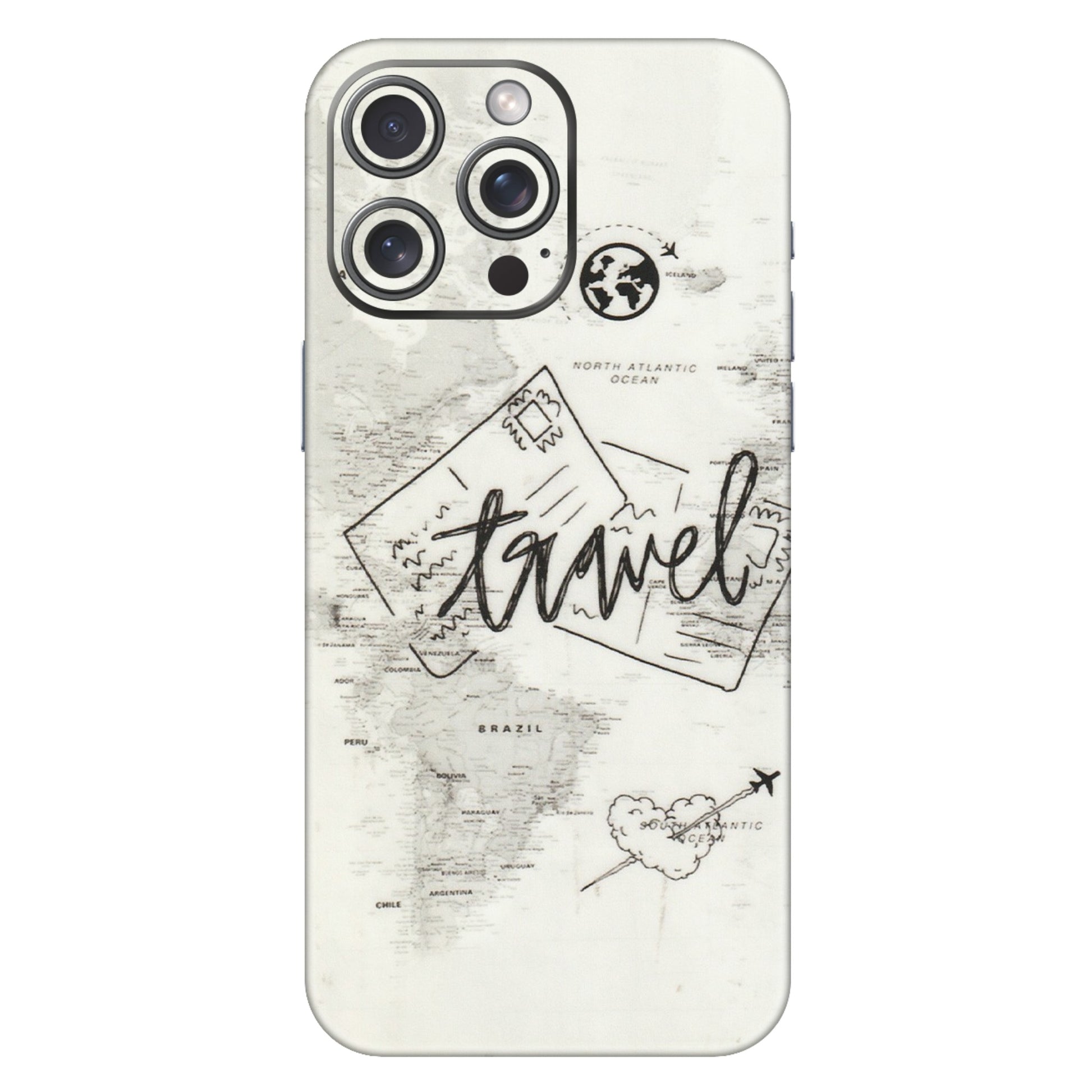Apple iPhone Skins (All Models) - Travel Ticket - Transparent Finish (T-06) iPhone 15 Pro Max