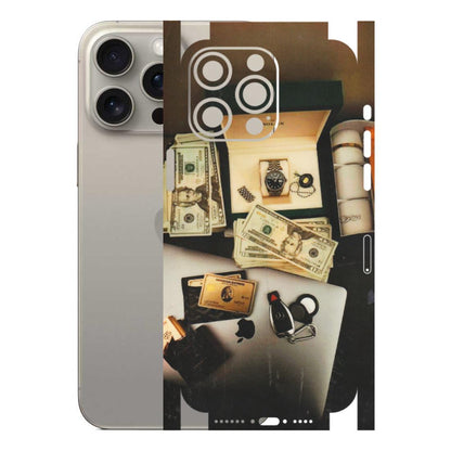 Apple iPhone Skins (All Models) - Luxury Lifestyle - Transparent Finish (T-11) iPhone 15 Pro Max