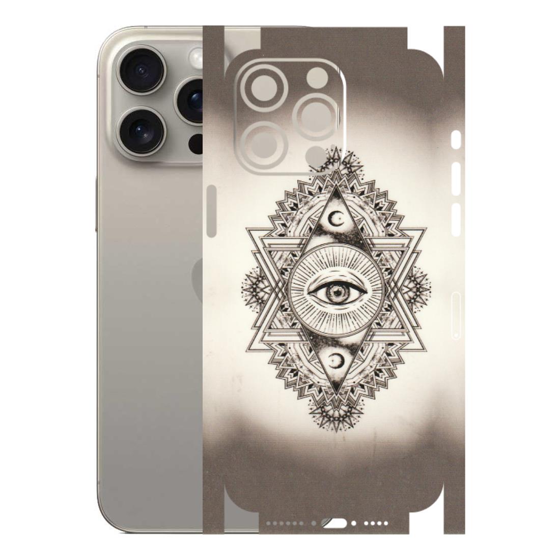 Apple iPhone Skins (All Models) - Illuminati Great Eye - Transparent Finish (T-14) iPhone 15 Pro Max