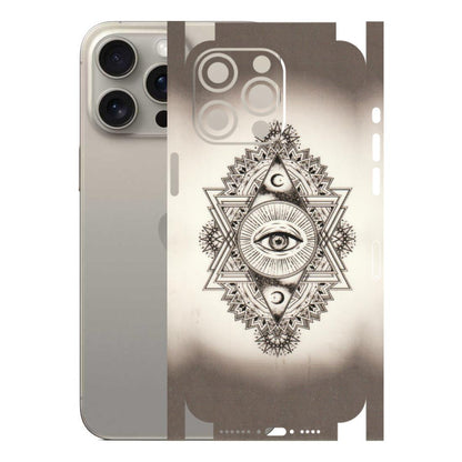 Apple iPhone Skins (All Models) - Illuminati Great Eye - Transparent Finish (T-14) iPhone 15 Pro Max
