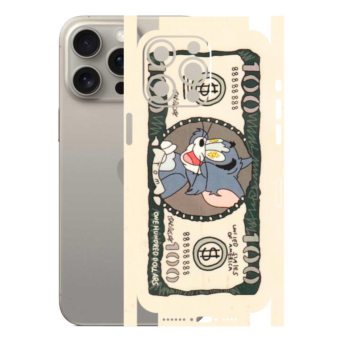 Apple iPhone Skins (All Models) - One Hundred Dollar Tom - Transparent Finish (T-16) iPhone 15 Pro Max