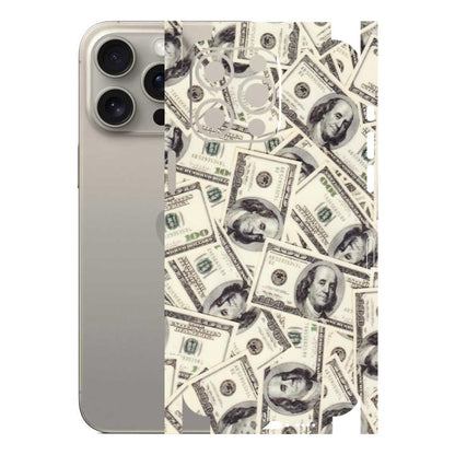 Apple iPhone Skins (All Models) - Dollar Lover - Transparent Finish (T-17) iPhone 15 Pro Max