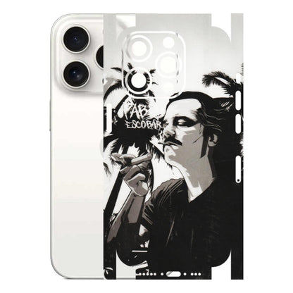 Apple iPhone Skins (All Models) - Pab Escobar - Transparent Finish (T-05) iPhone 15 Pro