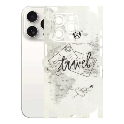 Apple iPhone Skins (All Models) - Travel Ticket - Transparent Finish (T-06) iPhone 15 Pro