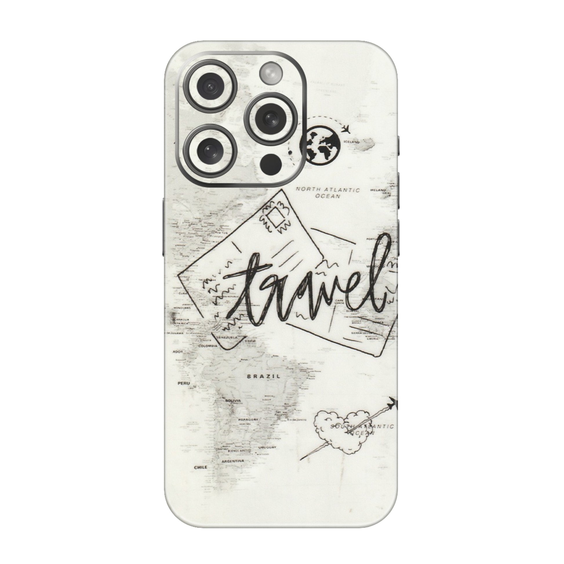 Apple iPhone Skins (All Models) - Travel Ticket - Transparent Finish (T-06) iPhone 15 Pro