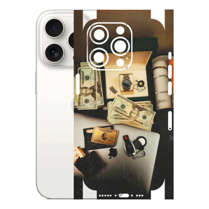 Apple iPhone Skins (All Models) - Luxury Lifestyle - Transparent Finish (T-11) iPhone 15 Pro