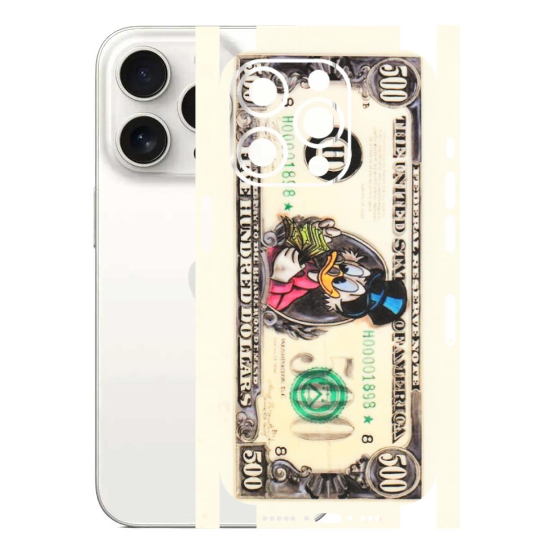 Apple iPhone Skins (All Models) - Five Hundred Dollar Duck - Transparent Finish (T-15) iPhone 15 Pro