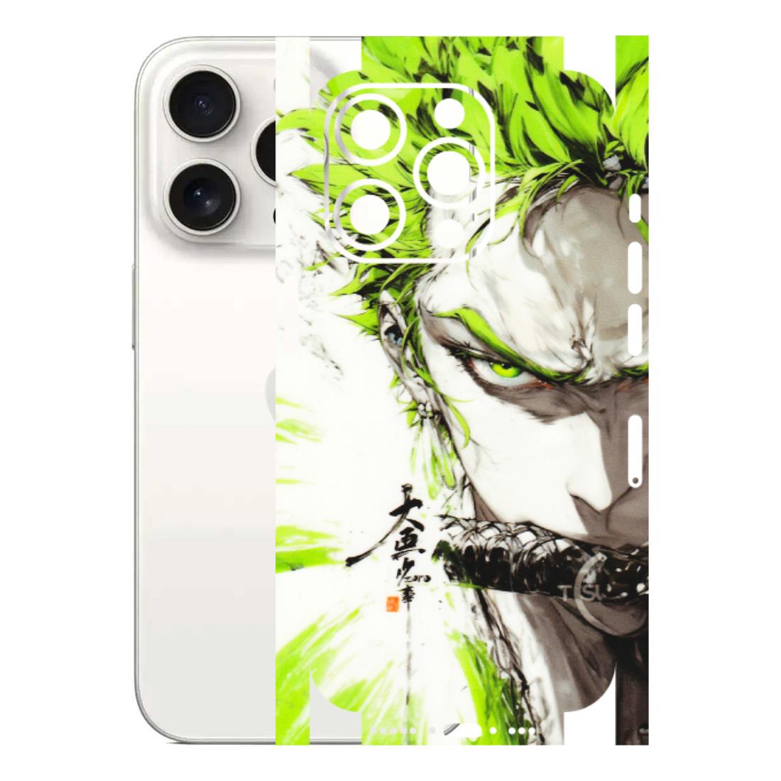 Apple iPhone Skins (All Models) - Roro Taku Anime - Transparent Finish (T-18) iPhone 15 Pro