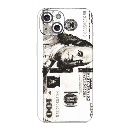 Apple iPhone Skins (All Models) - 100 Dollar Currency - Transparent Finish (T-01) iPhone 15