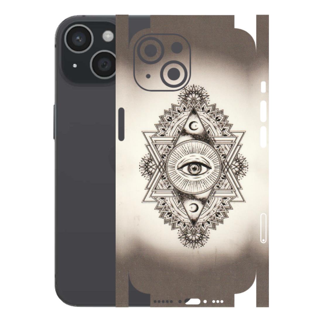 Apple iPhone Skins (All Models) - Illuminati Great Eye - Transparent Finish (T-14) iPhone 15
