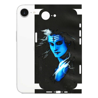 Apple iPhone Skins (All Models) - Har Har Mahadev Blue/Black - 3D Embossed Finish (L-185) iPhone 16E