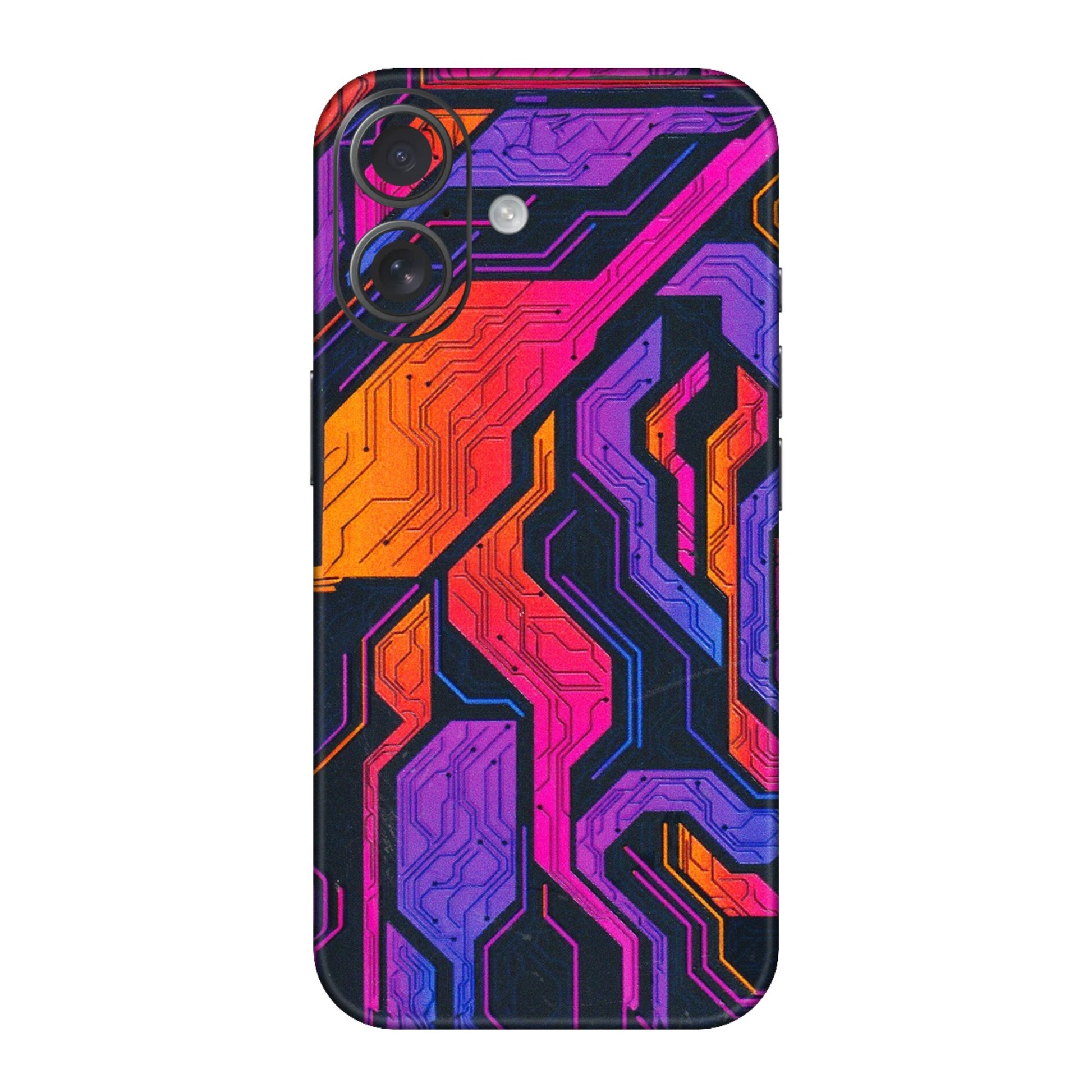 Apple iPhone Skins (All Models) - Tech Circuits Futuristic - 3D Embossed Finish (L-07) iPhone 16
