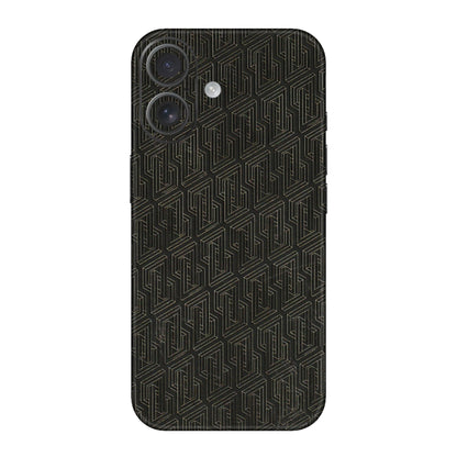 Apple iPhone Skins (All Models) - Black Abstract Pattern - 3D Embossed Finish (L-117) iPhone 16