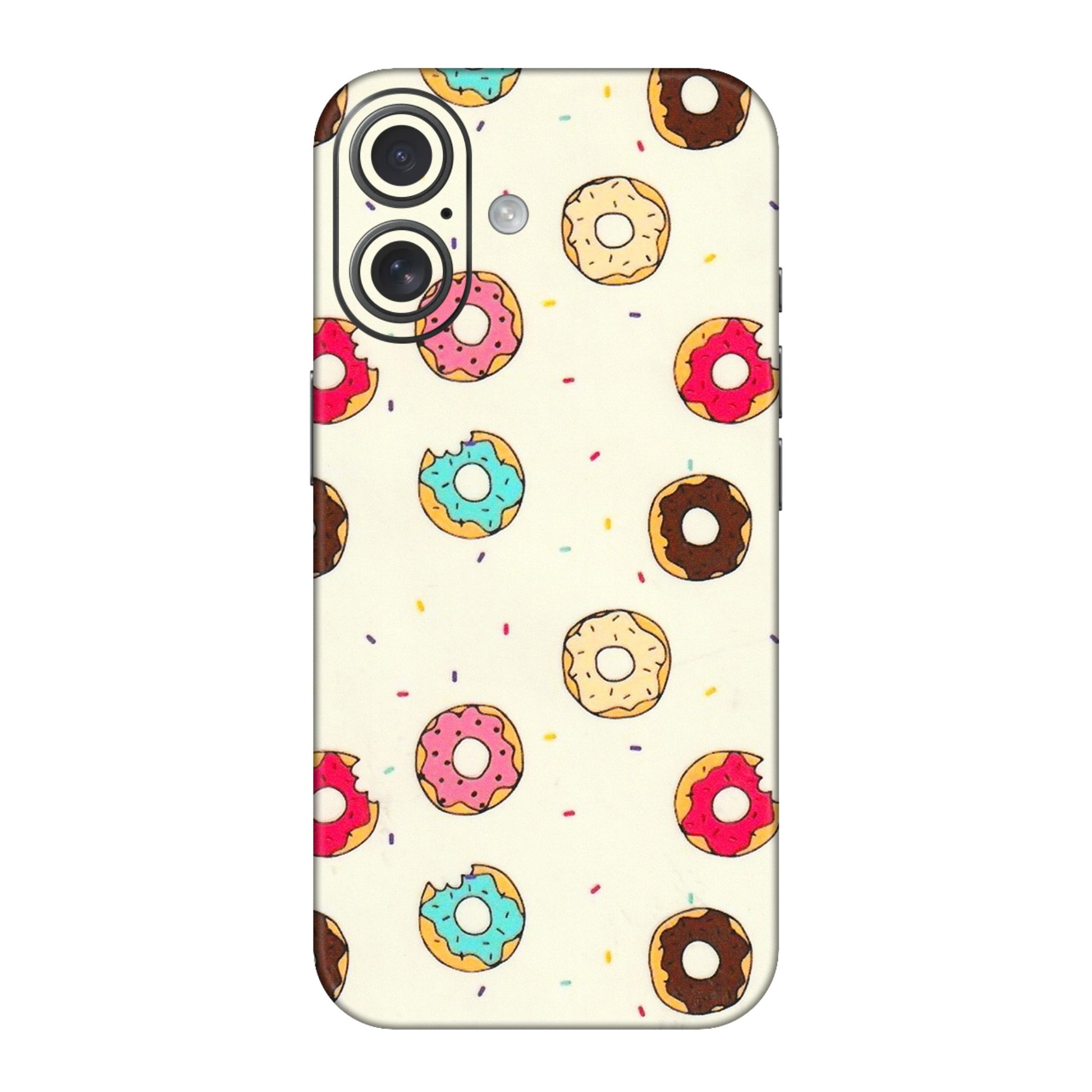Apple iPhone Skins (All Models) - Mini Donuts Doodle Art - 3D Embossed Finish (L-122) iPhone 16