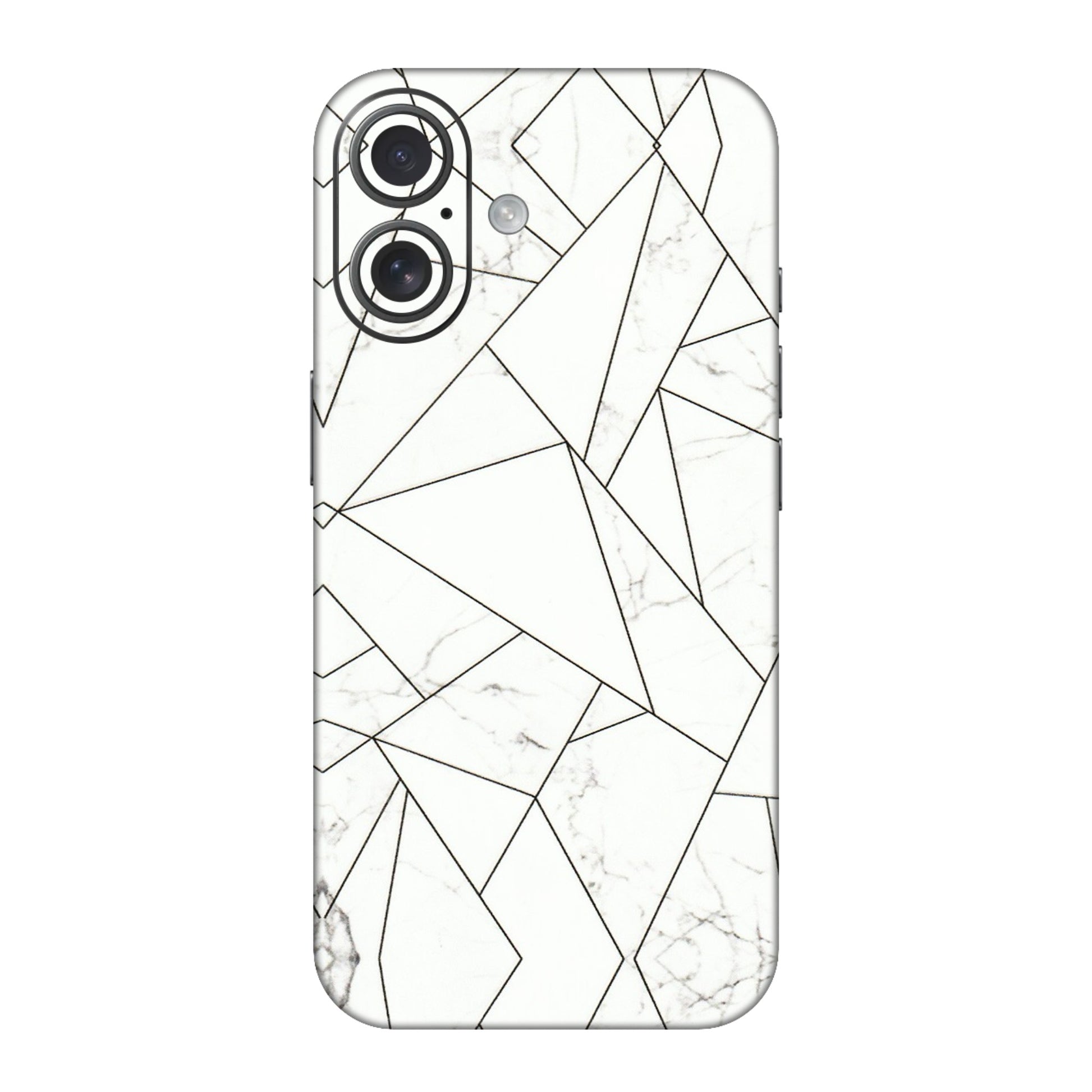 Apple iPhone Skins (All Models) - Luxury White Marble Effect - 3D Embossed Finish (L-168) iPhone 16
