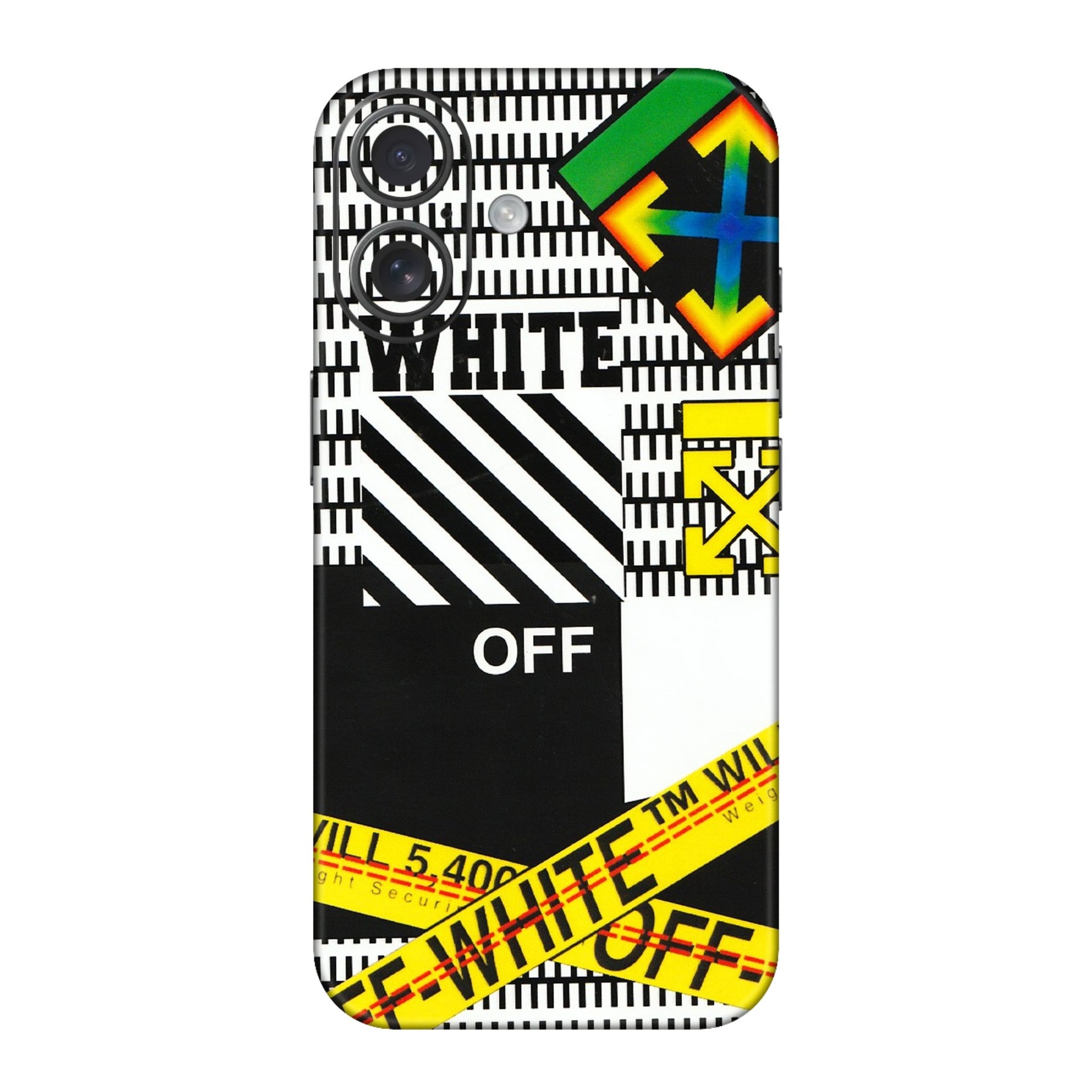 Apple iPhone Skins (All Models) - White Off Abstract - 3D Embossed Finish (L-172) iPhone 16