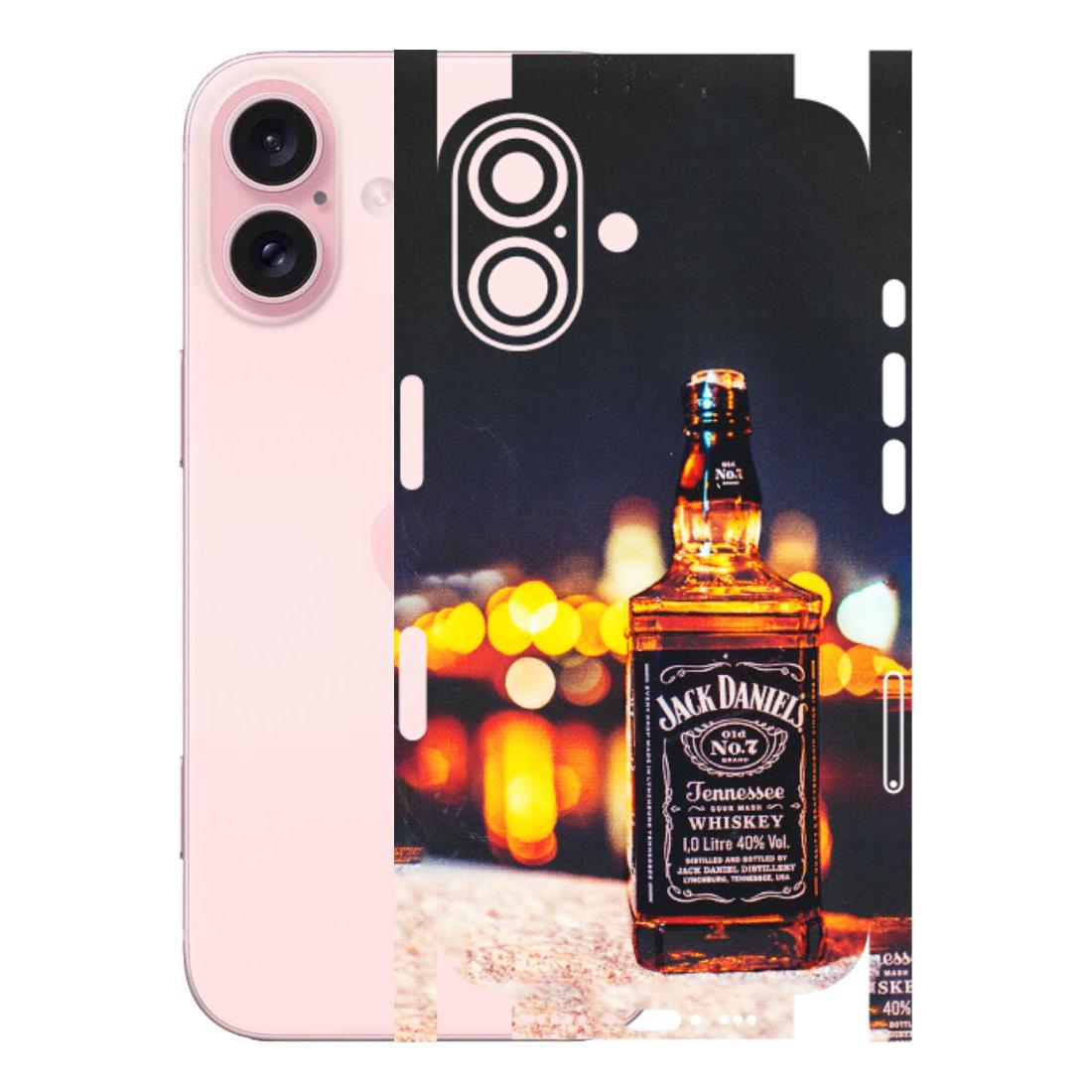 Apple iPhone Skins (All Models) - JD Whiskey Bottle - 3D Embossed Finish (L-20) iPhone 16