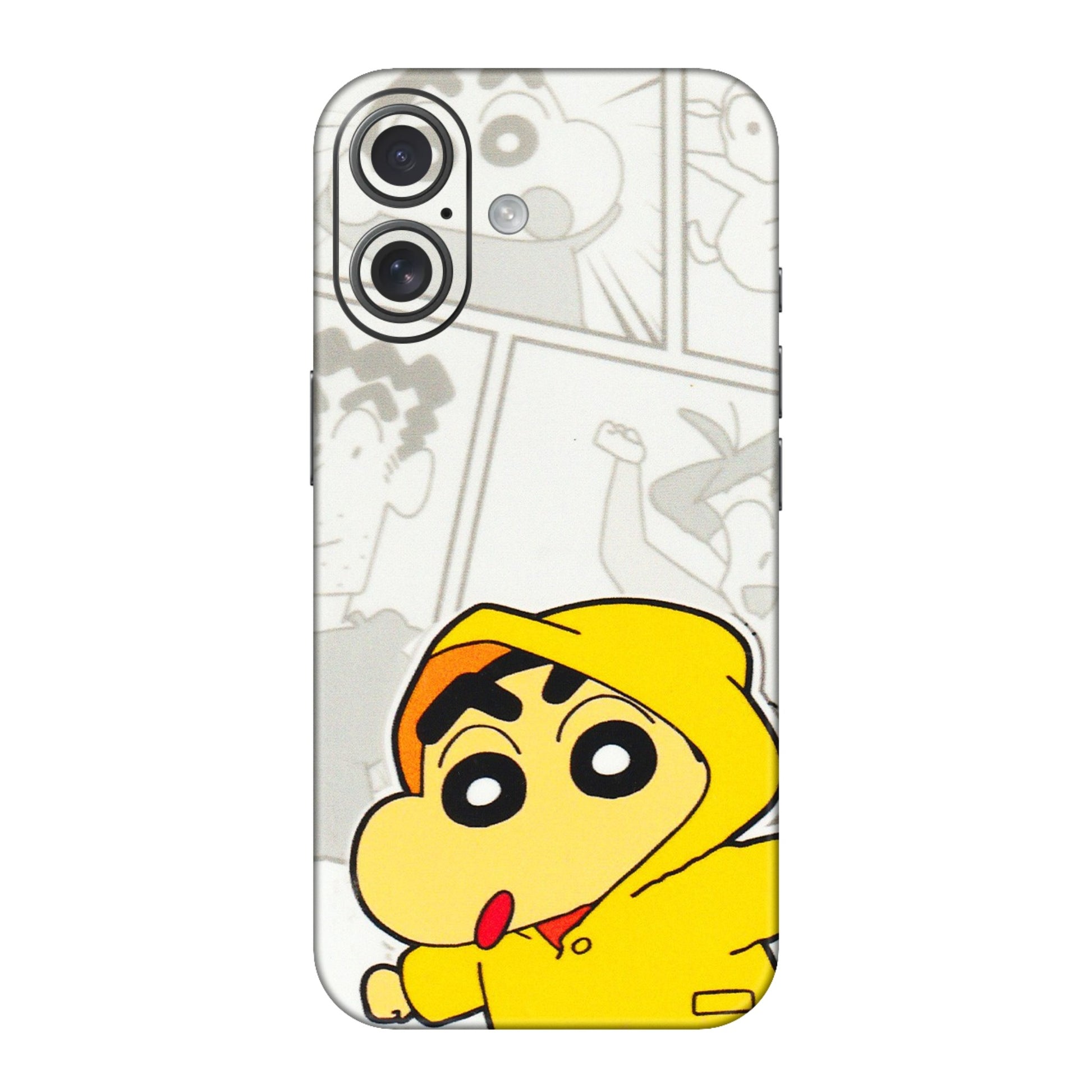 Apple iPhone Skins (All Models) - Yellow Shinchan Comic - 3D Embossed Finish (L-246) iPhone 16
