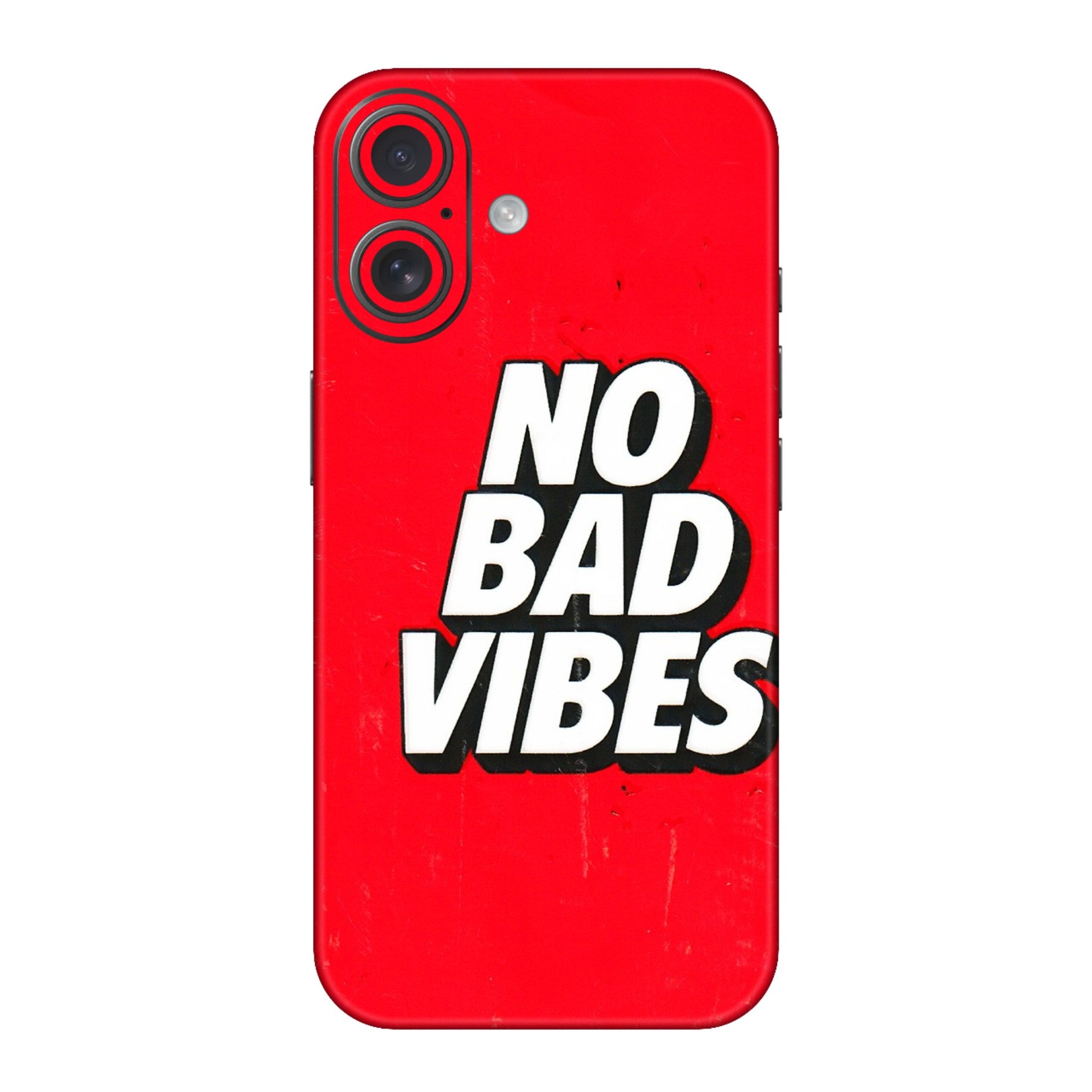 Apple iPhone Skins (All Models) - No Bad Vibes - 3D Embossed Finish (L-280) iPhone 16
