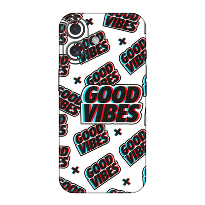 Apple iPhone Skins (All Models) - Good Vibes - 3D Embossed Finish (L-282) iPhone 16