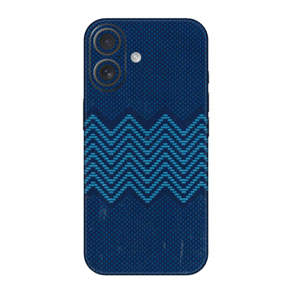 Apple iPhone Skins (All Models) - Blue Sober Waves - 3D Embossed Finish (L-306) iPhone 16