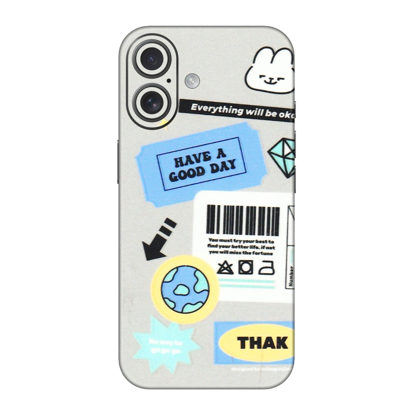 Apple iPhone Skins (All Models) - Will Be Okay Design - 3D Embossed Finish (L-316) iPhone 16