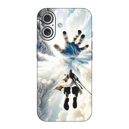 Apple iPhone Skins (All Models) - Big Hand With Monkey King - 3D Embossed Finish (L-323) iPhone 16