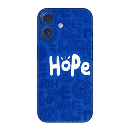 Apple iPhone Skins (All Models) - Hope Doodles Blue - 3D Embossed Finish (L-43) iPhone 16
