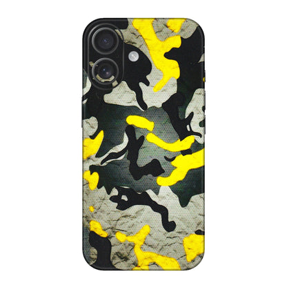 Apple iPhone Skins (All Models) - Yellow Camouflage - 3D Embossed Finish (L-61) iPhone 16