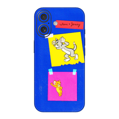 Apple iPhone Skins (All Models) - Tom N Jerry Sticky Notes - 3D Embossed Finish (L-88) iPhone 16