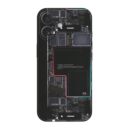 Apple iPhone Skins (All Models) - Motherboard Circuit Layout - Matte Finish (M-117) iPhone 16