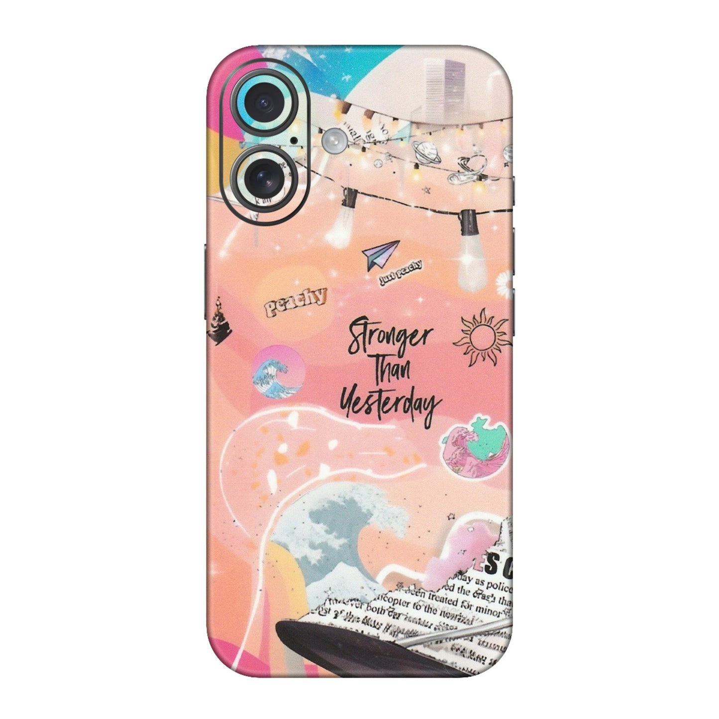 Apple iPhone Skins (All Models) - Stronger Then Yesterday - Matte Finish (M-128) iPhone 16