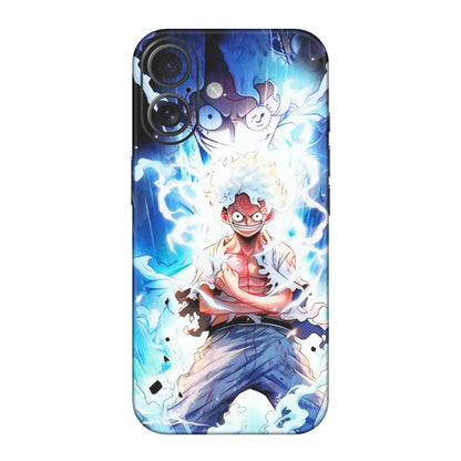 Apple iPhone Skins (All Models) - Blue Thunder Luffy Anime - Matte Finish (M-132) iPhone 16