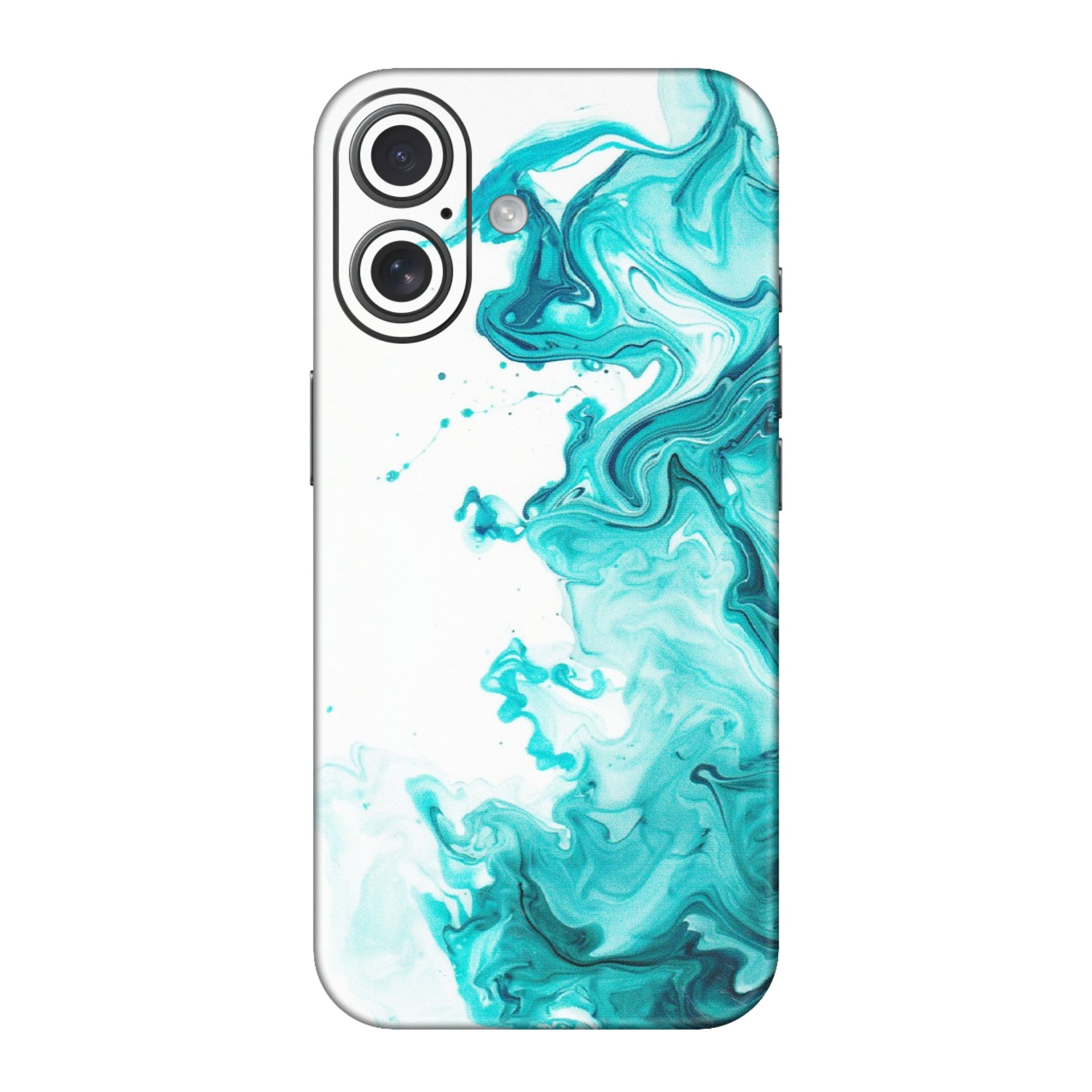 Apple iPhone Skins (All Models) - Sky Blue Abstract Colour - Matte Finish (M-146) iPhone 16