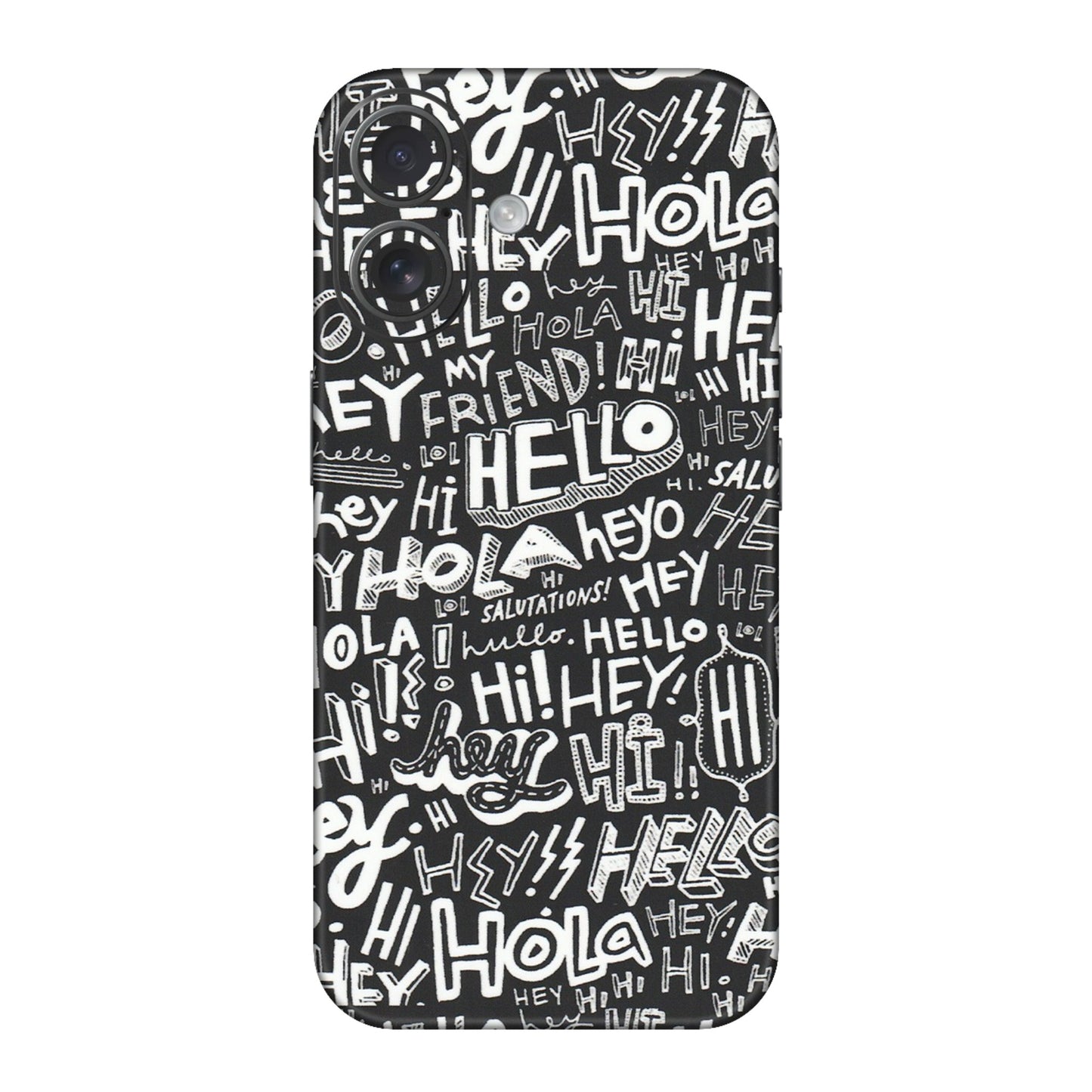 Apple iPhone Skins (All Models) - Hi Hello Doodles - Matte Finish (M-25) iPhone 16