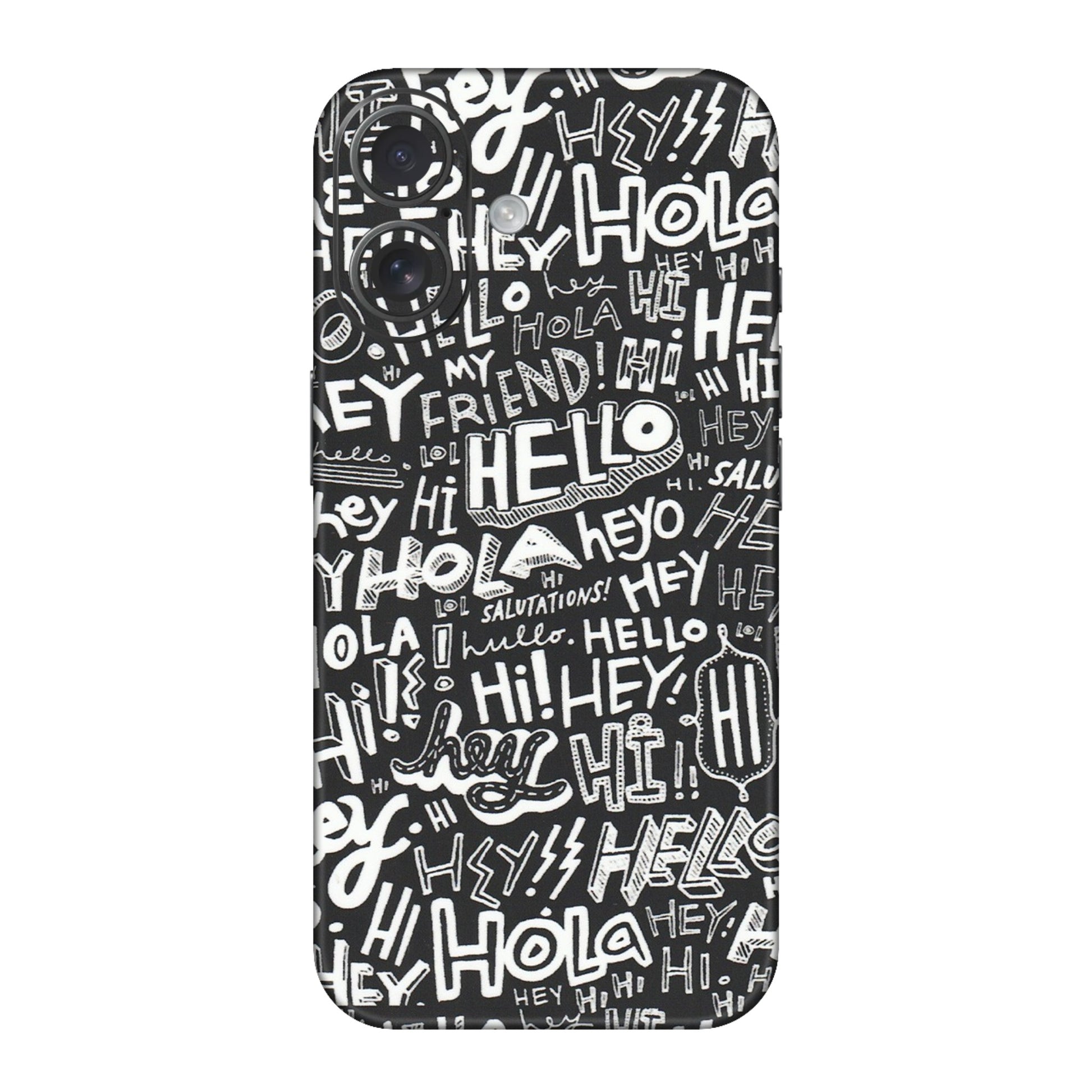 Apple iPhone Skins (All Models) - Hi Hello Doodles - Matte Finish (M-25) iPhone 16