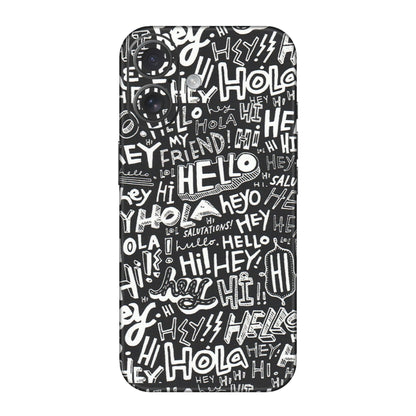 Apple iPhone Skins (All Models) - Hi Hello Doodles - Matte Finish (M-25) iPhone 16
