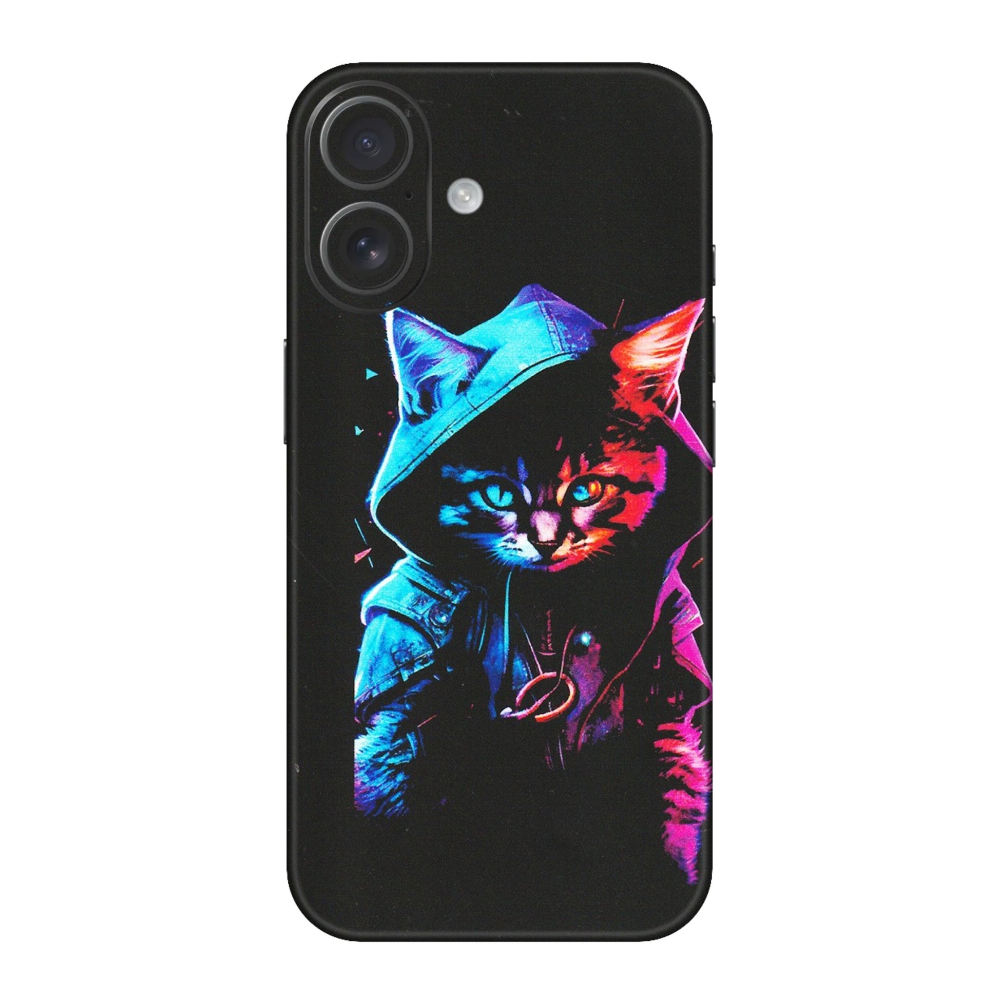 Apple iPhone Skins (All Models) - Cyberpunk Cat - Matte Finish (M-45) iPhone 16