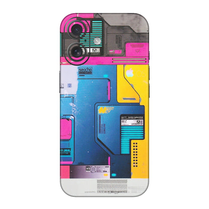 Apple iPhone Skins (All Models) - Colourfull Motherboard Internals - Matte Finish (M-55) iPhone 16