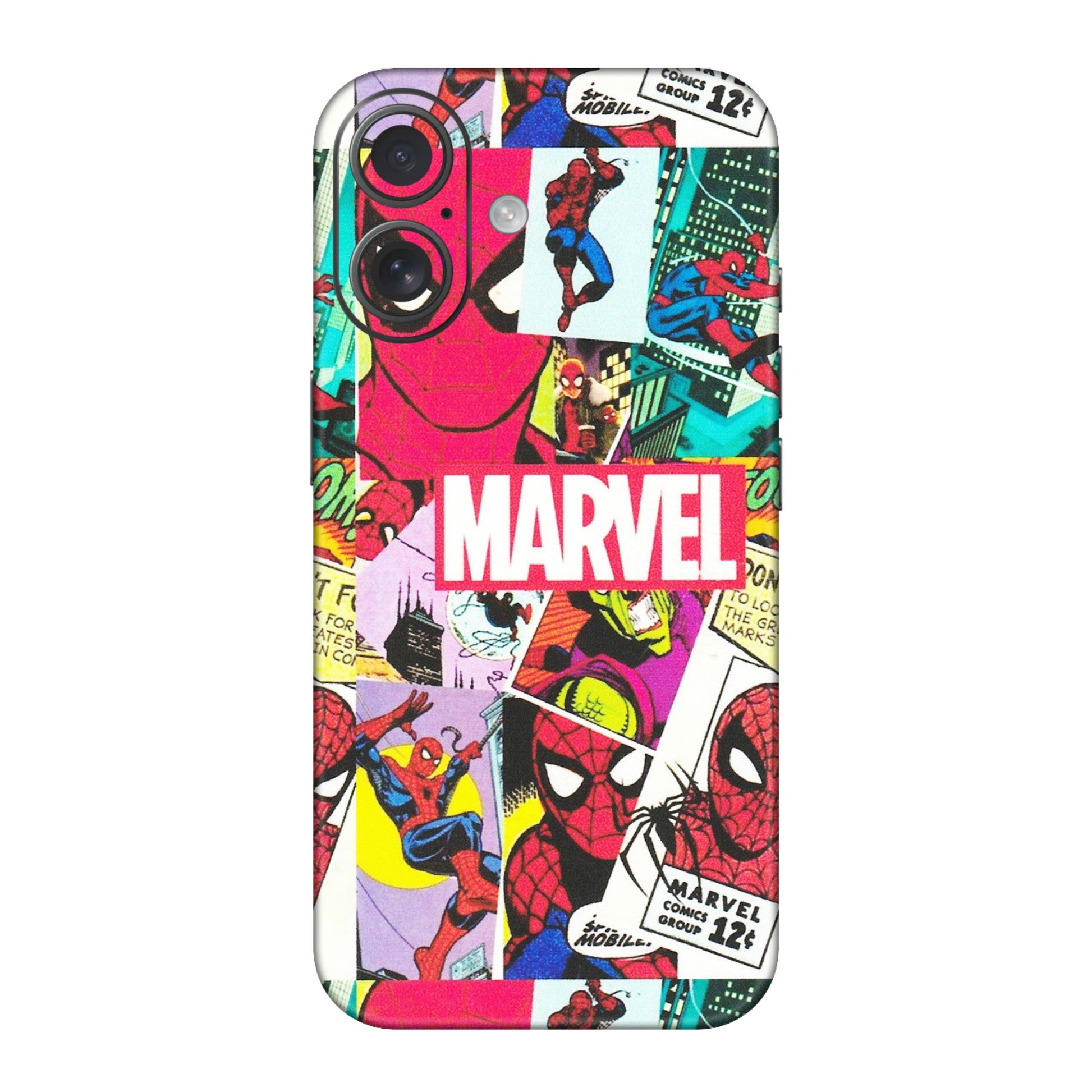 Apple iPhone Skins (All Models) - Marvel Comic Spiderman Grafitti - Matte Finish (M-72) iPhone 16