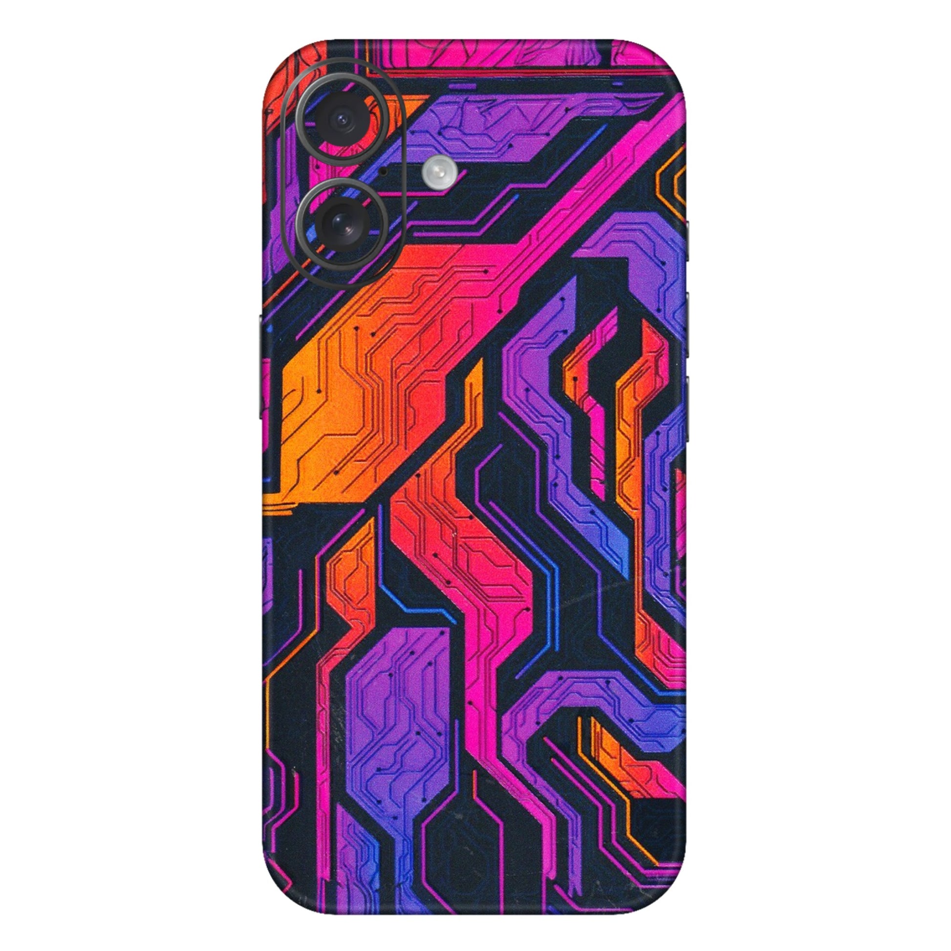 Apple iPhone Skins (All Models) - Tech Circuits Futuristic - 3D Embossed Finish (L-07) iPhone 16 Plus