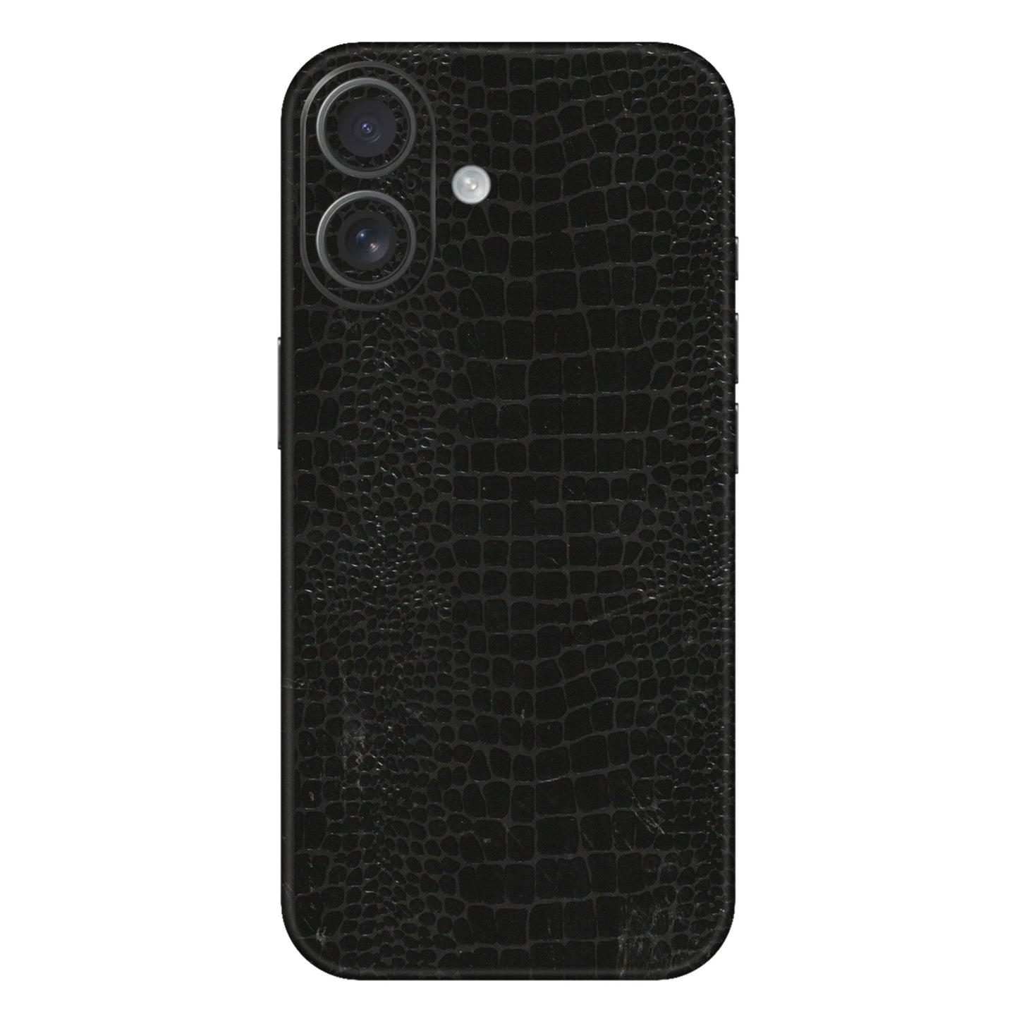 Apple iPhone Skins (All Models) - Snake Leather Black - 3D Embossed Finish (L-107) iPhone 16 Plus